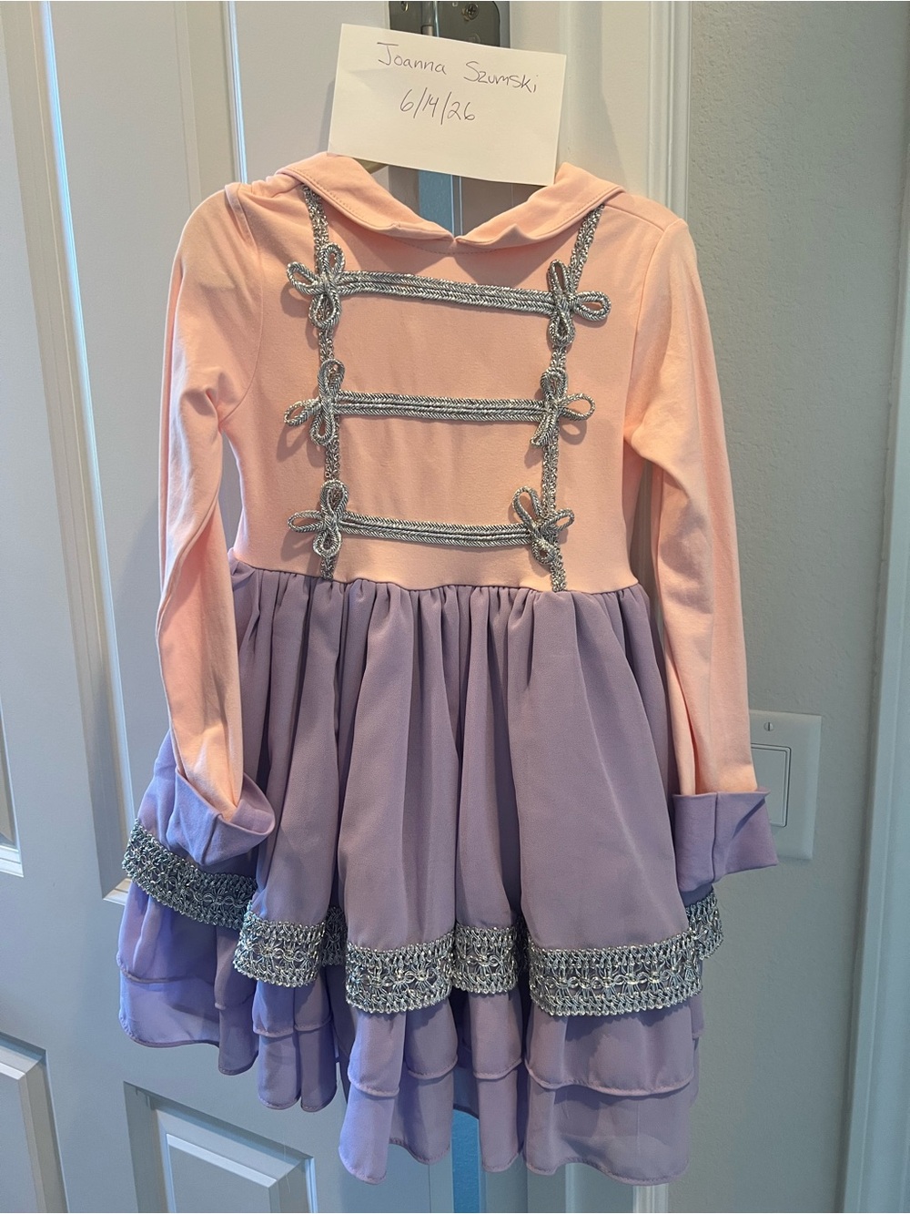 NWT Only little once girls Pink and Lavender Nutcracker dress